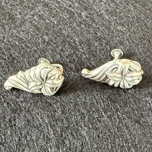 VINTAGE 800 SILVER EARRINGS